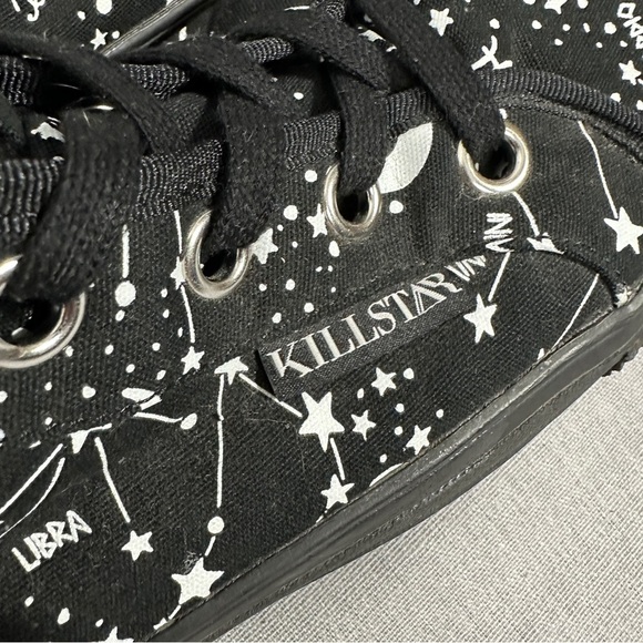 Sz. 9 Killstar Star Map Zodiac platform high tops, lace up front, goth - Picture 14 of 14